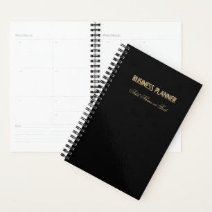 Business Planner Typographie noir et or
