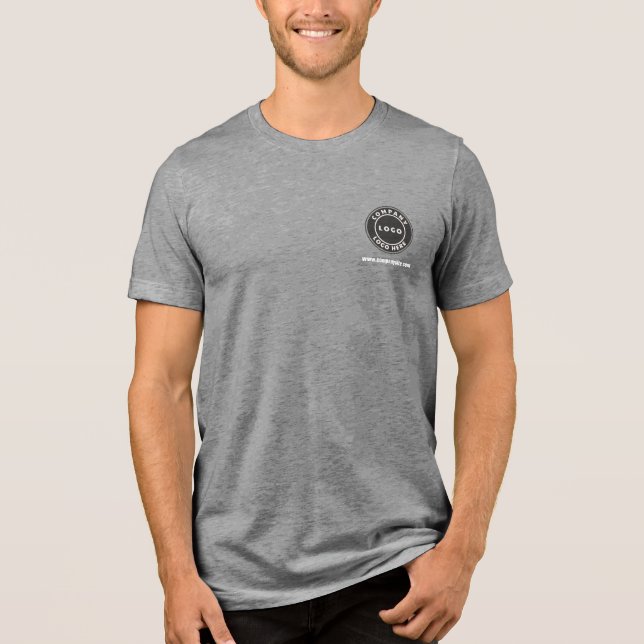 Business-Polo-Shirt mit Logo für Unternehmen Tri-Blend Shirt (Vorderseite)