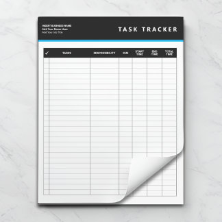 Business Project Management Task Tracker Notepad Notizblock