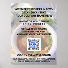 Business QR Code Light Foto Cool Trade Show Promo Poster