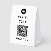 Business QR Code Table Tent Sign Design