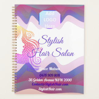 Business Rainbow Waves Planer mit Logo