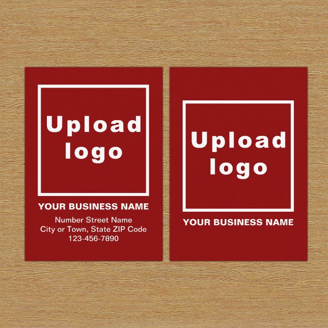 Business Red Enclosure Card Begleitkarte (Build brand name awareness. Your business brand on red enclosure card.)