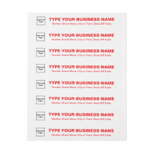Business Red Texte zur weißen Rücksendeadresse