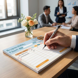 Business Responsibility Chores Chart Logo Checklis Notizblock