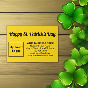 Business Saint Patrick Gruß auf Gelb Begleitkarte