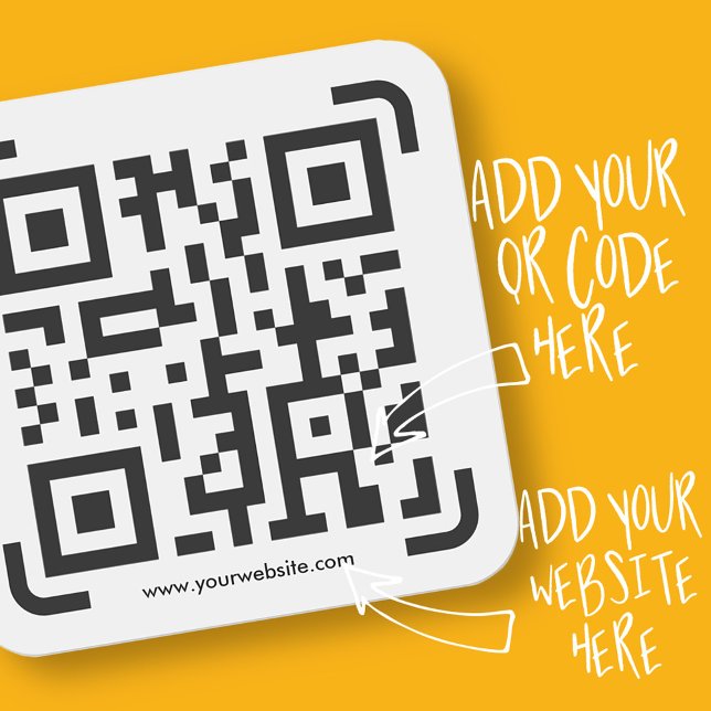 Business Scan Me QR-Code-Website Quadratischer Aufkleber (Von Creator hochgeladen)