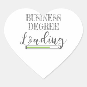 Business School Student Geschenk Business Degree L Herz-Aufkleber
