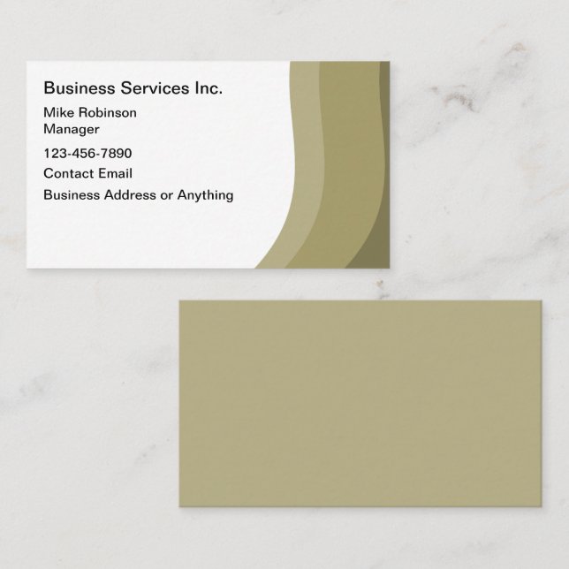 Business Services Moderne Visitenkarte (Vorne/Hinten)