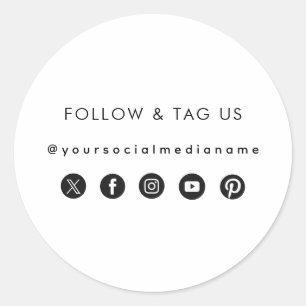 Business Social Media Nom personnalisé Étiquette d