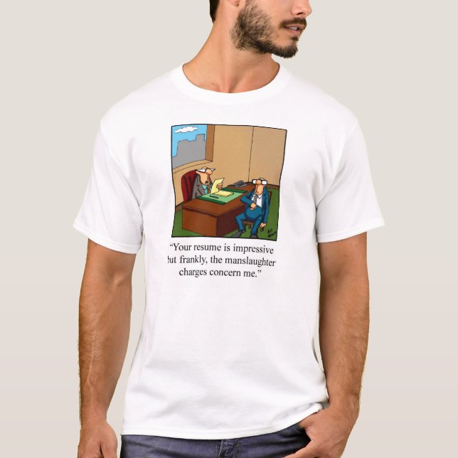 Business Spaß Teemaschine "Impressive Resume" T-Shirt (Vorderseite)