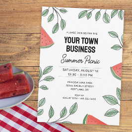 Business Summer Picnic Watermelon Einladung