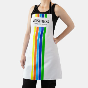 Business Tagline Moderne vertikale Streifen weiß Schürze
