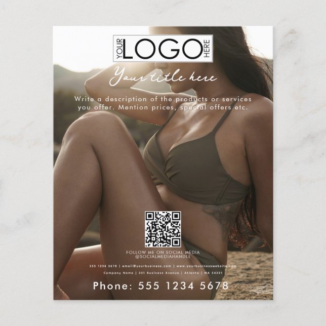 Business Tanning Salon Spray Tan Beauty Foto Flyer (Vorne)
