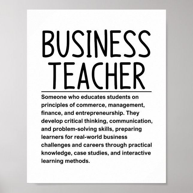 Business teacher poster (Vorne)