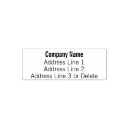 Business Text Template for Return Address Permastempel