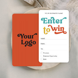 Business-Ticket für Retro Raffle Name Card Trendy Platzkarte