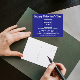 Business Valentine Gruß auf blaue Postkarte