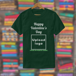 Business Valentine Gruß auf Deep Forest Green T-Shirt