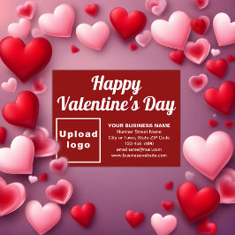 Business Valentine Roter Urlaub Postkarte