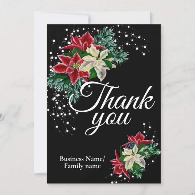 Business Vielen Dank für Ihre Wertschätzung Floral Dankeskarte (Vorderseite)