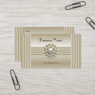 Business Visitenkarte Elegant Pearl Gem Deko