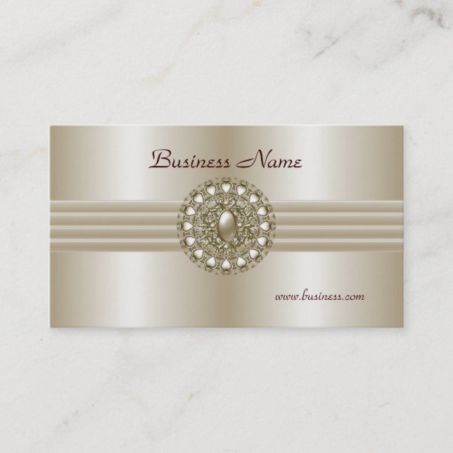 Business Visitenkarte Elegante Pearl Gem 2 (Vorderseite)