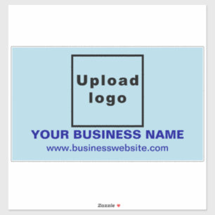 Business Website, Light Blue Large Rectangle Vinyl Aufkleber