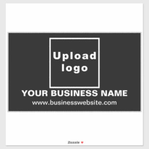 Business-Website zu Black Large Rectangle Vinyl Aufkleber