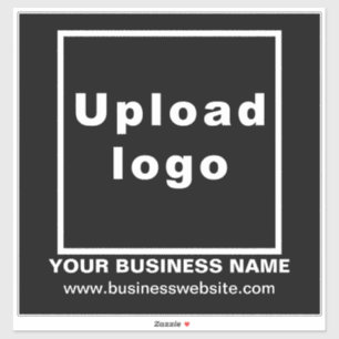 Business-Website zu Black Large Square Vinyl Aufkleber