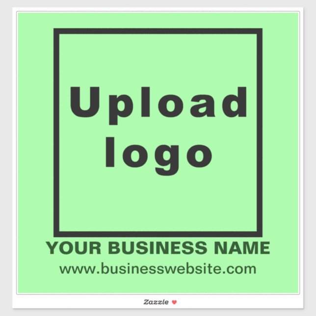 Business-Website zu Light Green Large Square Vinyl Aufkleber (Blatt)