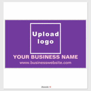 Business-Website zu Lila großen Rectangle Vinyl Aufkleber