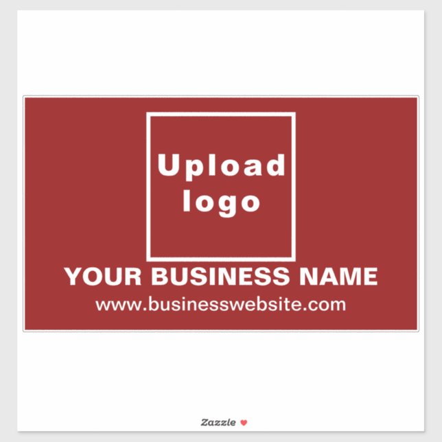 Business-Website zu Red Large Rectangle Vinyl Aufkleber (Blatt)
