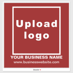 Business-Website zu Red Large Square Vinyl Aufkleber