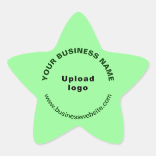 Business-Website zum hellgrünen Star-Shape-Aufkleb Stern-Aufkleber