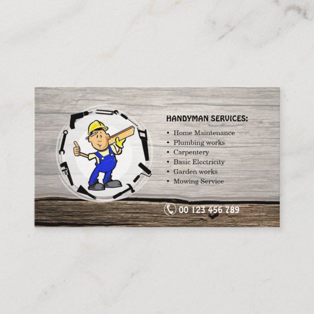 Businesscard für Heimwerkerdienstleistungen Visitenkarte (Vorderseite)