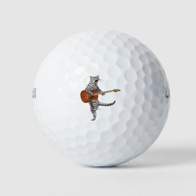 Busker, der Gitarrist der Katze Golfball (Vorderseite)