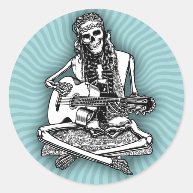 Buskerbone II Runder Aufkleber (Vorderseite)