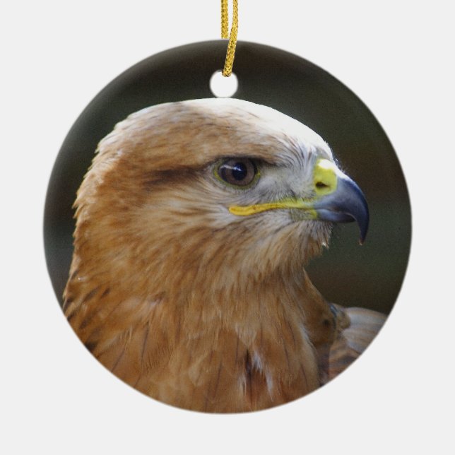 Bussard Keramik Ornament (Vorne)
