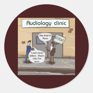 Büße Für Das Audiologie-Büro Lustig Runder Aufkleber