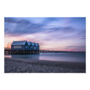 Busselton Anlegestelle an der Dämmerung Fotodruck