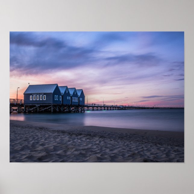 Busselton Jetty in Dusk Poster (Vorne)