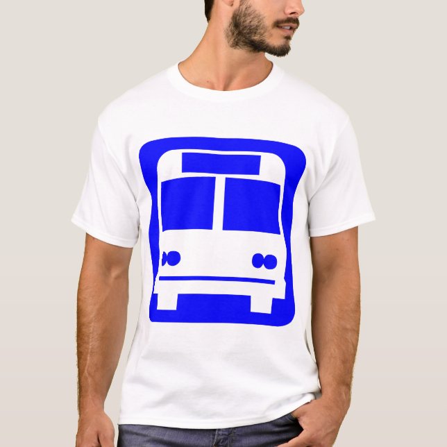 Bussymbol - blau T-Shirt (Vorderseite)
