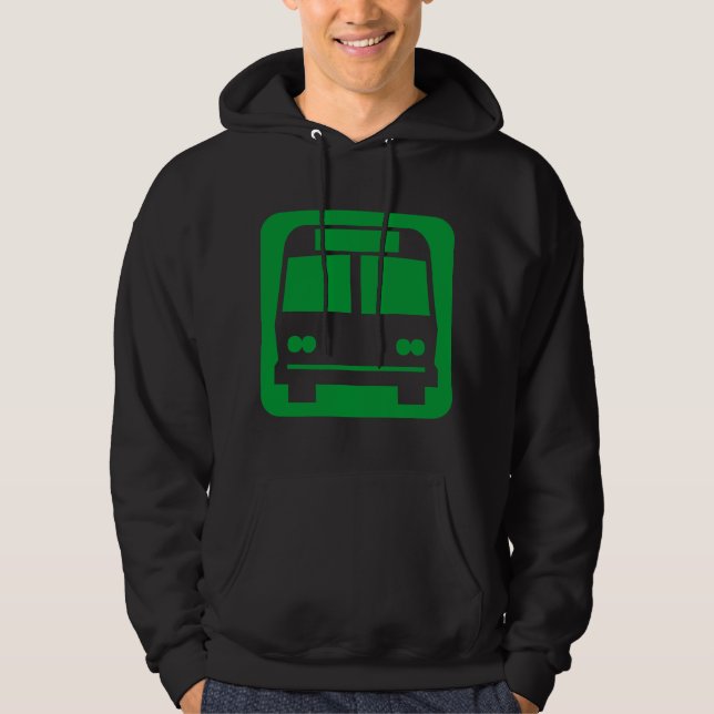 Bussymbol: grün hoodie (Vorderseite)