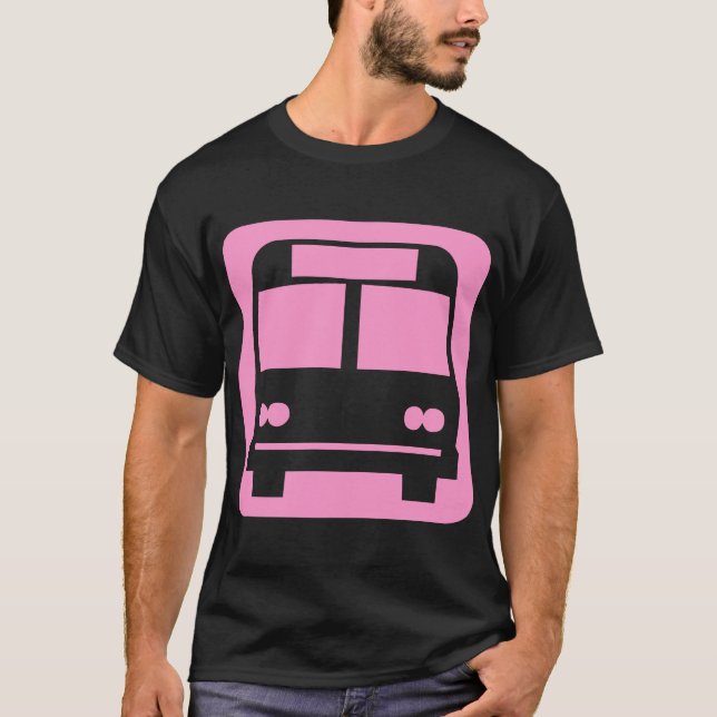 Bussymbol - Rosa T-Shirt (Vorderseite)
