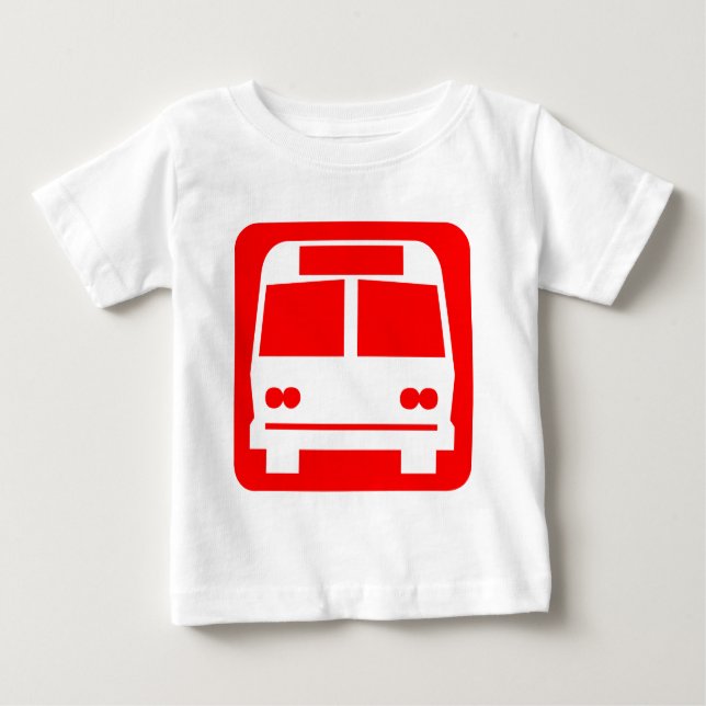 Bussymbol - rot baby t-shirt (Vorderseite)