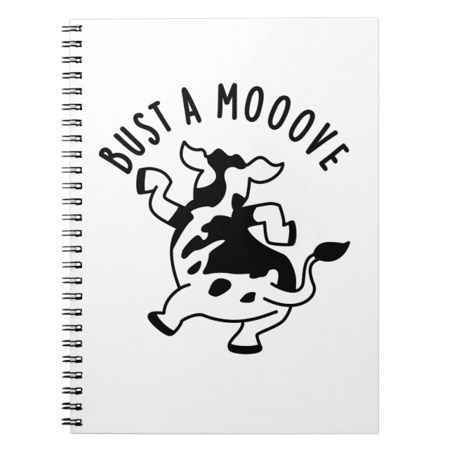 Bust a mooove Funny Cow Puff Notizblock (Vorderseite)