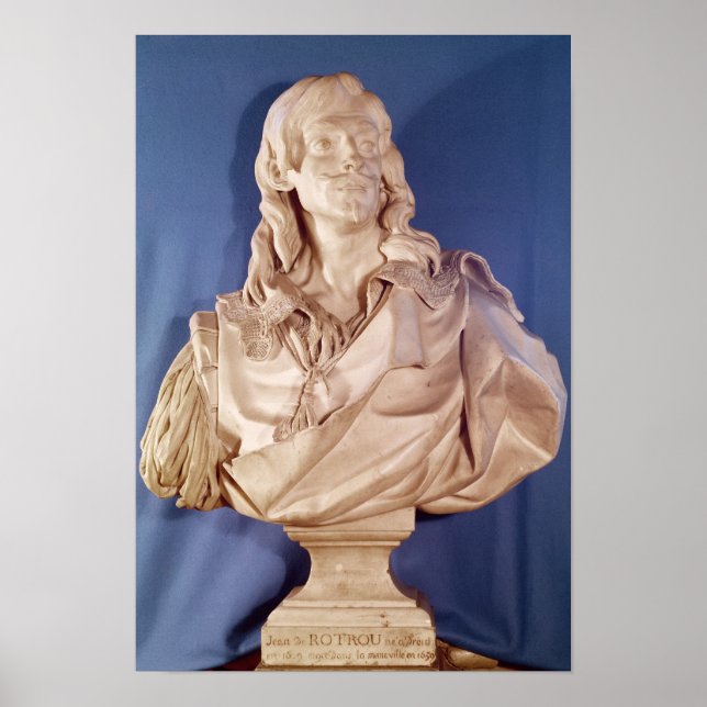Bust of Jean de Rotrou  1783 Poster (Vorne)