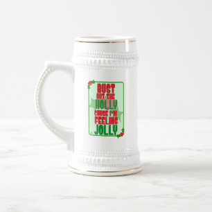 Bust Out Holly Fühlt Sich Fröhlich Weihnachten Fre Bierglas