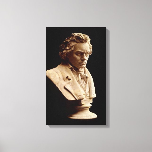 Bust-Statue Beethoven Leinwanddruck (Vorderseite)